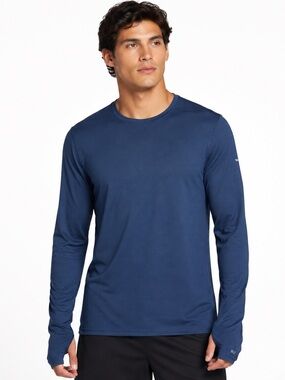 NWT DSG Men's Navy Stride Run Long Sleeve T-Shirt, Size Small